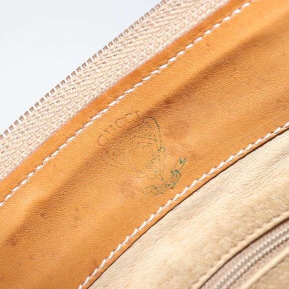 GUCCI Micro GG Supreme Shoulder Bag PVC Beige Gold 001 256 1324 Auth BA7242 - Picture 10 of 16